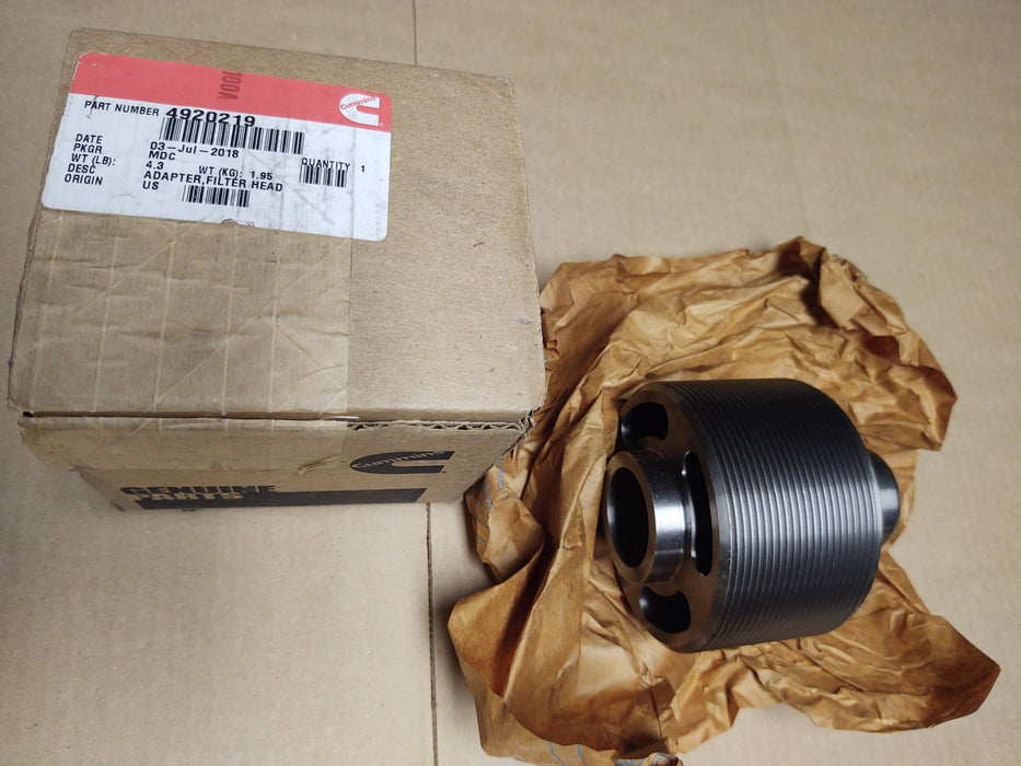 Cummins Filter Head Adapter 4920219 OEM NEW PART