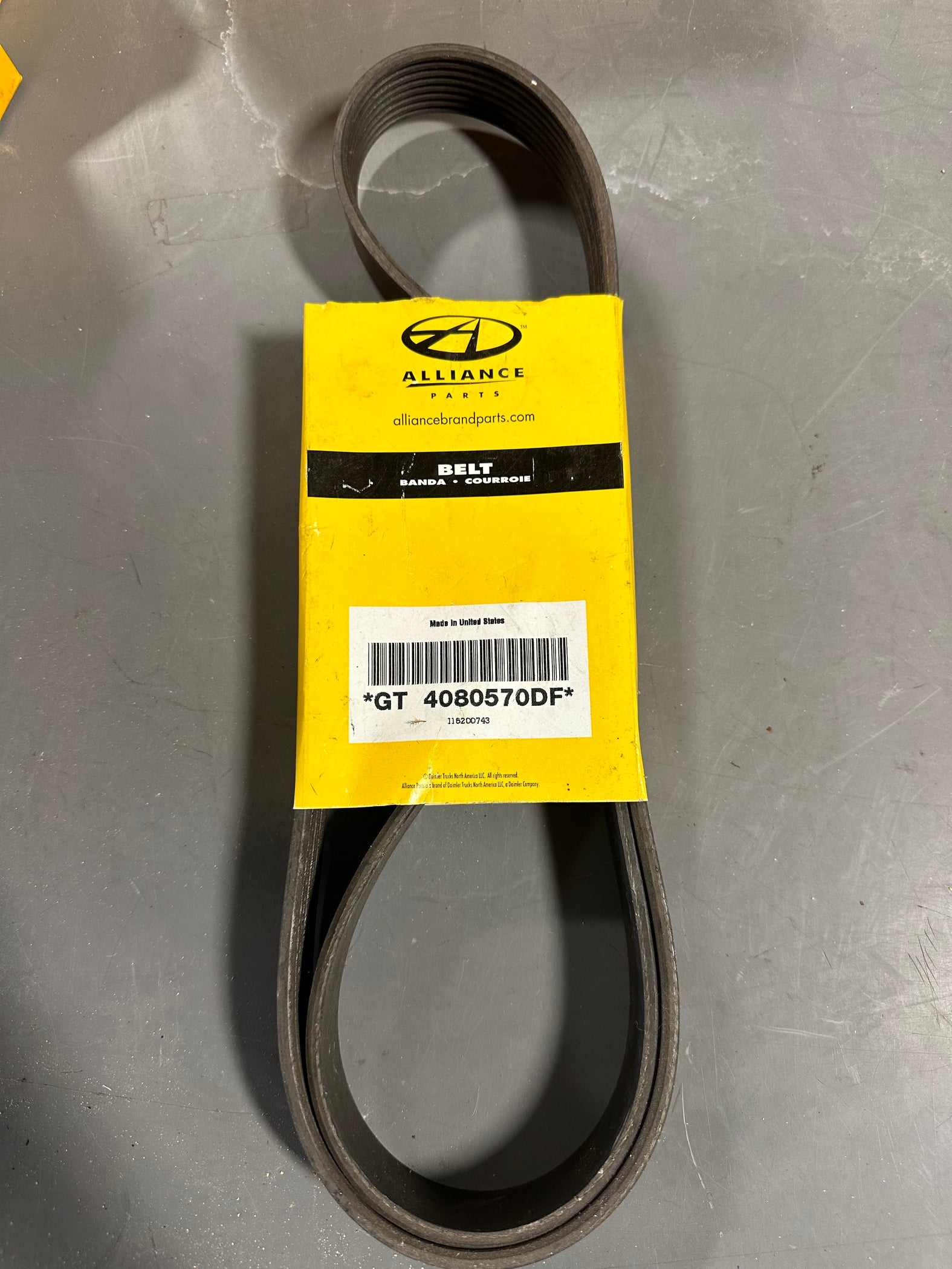 Alliance serpentine belt GT 4080570DF New Part — North Georgia Trucks ...