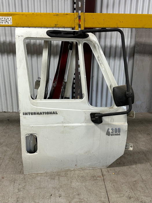 International 4300 DT466 Right Side Door with Mirror and Bar Used Part